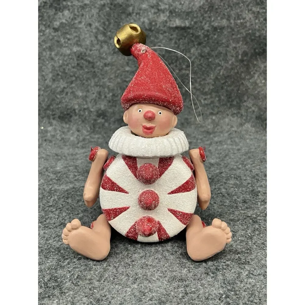 VTG Dept 56 Sugar & Spice Jointed Peppermint Ornament Mary Lisa Chestnut 8